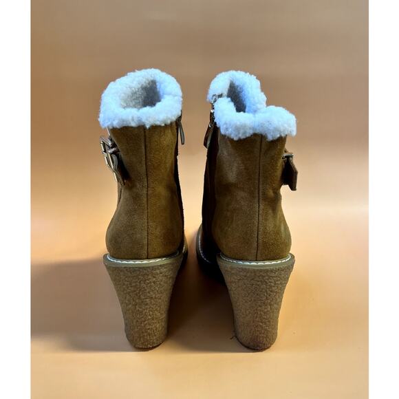 Franco Sarto L-Ulayna Booties Ankle Boot Nougat Brown Leather Women's Size 8 - Picture 6 of 8